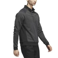 Adidas Color Block DWR 1/4 Zip Pullover -Golf Promotion Store adidas 2023 color block dwr quarter zip pullover black side itempicture