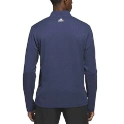 Adidas 3-Stripe Quarter Zip Layering -Golf Promotion Store adidas 3 stripe quarter zip layering collegiate navy model back itempicture