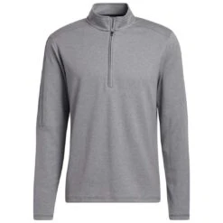 Adidas 3-Stripe Quarter Zip Layering -Golf Promotion Store adidas 3 stripe quarter zip layering grey three itempicture