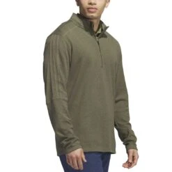 Adidas 3-Stripe Quarter Zip Layering -Golf Promotion Store adidas 3 stripe quarter zip layering olive strata itempicture