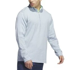 Adidas 3-Stripe Quarter Zip Layering -Golf Promotion Store adidas 3 stripe quarter zip layering wonder blue itempicture
