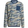 Adidas Texture Print Crewneck -Golf Promotion Store adidas fw22 texture print crewneck hemp crew navy hero itempicture