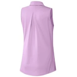 Adidas Women's Ultimate365 Solid Sleeveless Polo -Golf Promotion Store adidas fw22 womens ultimate365 solid sleeveless polo bliss lilac back itempicture