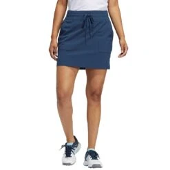 Adidas S21 Women's Go-To 16-inch Skort -Golf Promotion Store adidas s21 womens go to 16 inch skort crew navy on model itempicture