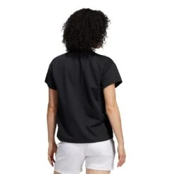 Adidas FW21 Women's 3-Stripe Polo -Golf Promotion Store adidas womens fw21 3 stripe polo black back itempicture