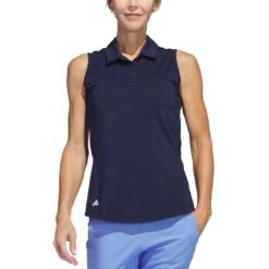 Adidas Women's Ultimate365 Solid Sleeveless Polo -Golf Promotion Store adidas womens ultimate365 solid sleeveless polo collegiate navy itempicture