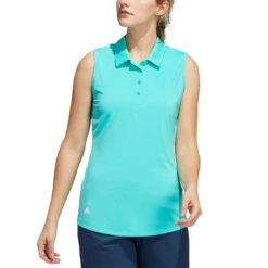 Adidas Women's Ultimate365 Solid Sleeveless Polo -Golf Promotion Store adidas womens ultimate365 solid sleeveless polo semi mint rush model itempicture