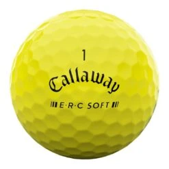 Callaway ERC Soft Yellow Golf Balls -Golf Promotion Store callaway 23 erc soft yellow golf balls front stamp itempicture