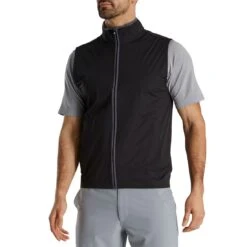 FootJoy HydroKnit Vest -Golf Promotion Store footjoy hydroknit vest black charcoal front itempicture