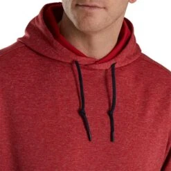 FootJoy Lightweight Hoodie -Golf Promotion Store footjoy lightweight hoodie heather crimson detail itempicture