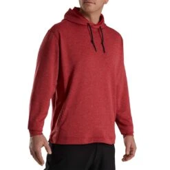 FootJoy Lightweight Hoodie -Golf Promotion Store footjoy lightweight hoodie heather crimson front itempicture