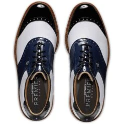 FootJoy Premiere Series Wilcox Golf Shoes Navy/White -Golf Promotion Store footjoy premiere series wilcox golf shoes navy white 54323 top itempicture