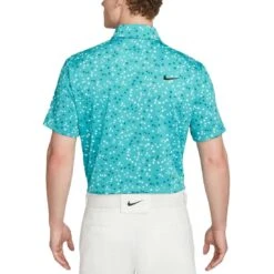 Nike Dri-FIT Tour Floral Polo -Golf Promotion Store nike dri fit tour floral polo teal nebula back itempicture