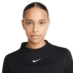 Nike Women's Dri-FIT UV Advantage Mock-Neck Top -Golf Promotion Store nike womens dri fit uv advantage mock neck top black detail itempicture