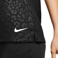 Nike Women's Dri-FIT Victory Embossed Sleeveless Polo -Golf Promotion Store nike womens dri fit victory embossed sleeveless polo black detail itempicture