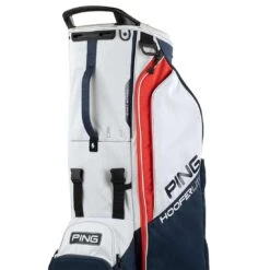 Ping Hoofer Lite Stand Bag -Golf Promotion Store ping 2023 hoofer lite stand bag navy platinum red detail3 itempicture