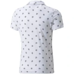 Puma Girls MATTR Hibiscus Polo -Golf Promotion Store puma 2022 girls mattr hibiscus polo white back itempicture