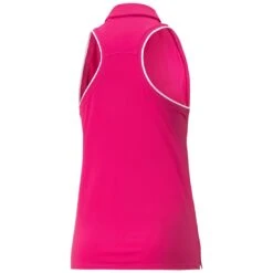 Puma Women's MATTR Peak Sleeveless Polo -Golf Promotion Store puma 2023 womens mattr peak sleeveless polo orchid shadow back itempicture