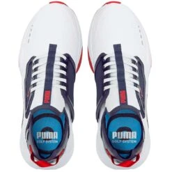 Puma GS.One Golf Shoes White/Navy Blazer/Ski Patrol -Golf Promotion Store puma gs one golf shoes white navy blazer ski patrol top itempicture