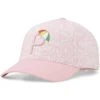 Puma Women's AP Flowers P Adjustable Hat -Golf Promotion Store puma womens ap flowers p adjustable hat pale pink front itempicture