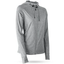 Sun Mountain Women's Second Layer Hooded Jacket -Golf Promotion Store sun mountain 23 wmn second layer hooded jacket platinum itempicture