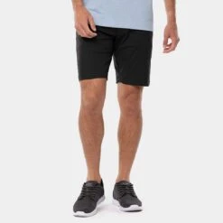 TravisMathew Starnes Shorts -Golf Promotion Store travismathew starnes shorts black front itempicture